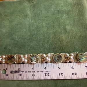 Sterling silver mother of pearl vintage bracelet